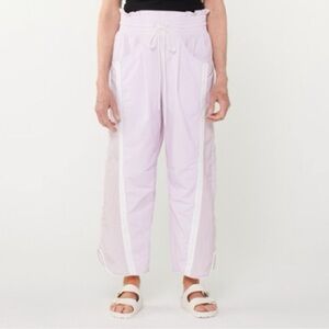 FP Movement by Free People Lavender Track Joggers with White Side Stripes